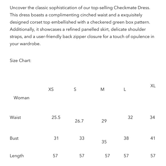 De Castro Checkmate Dress in Green - Picture 5 of 5